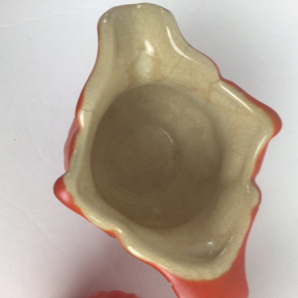 Vintage orange distressed sugar & creamer set - Picture 8 of 11